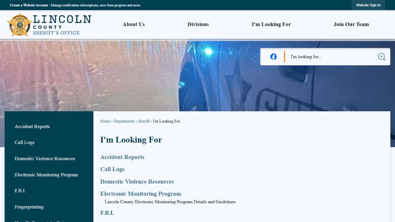 I'm Looking For | Lincoln County, SD