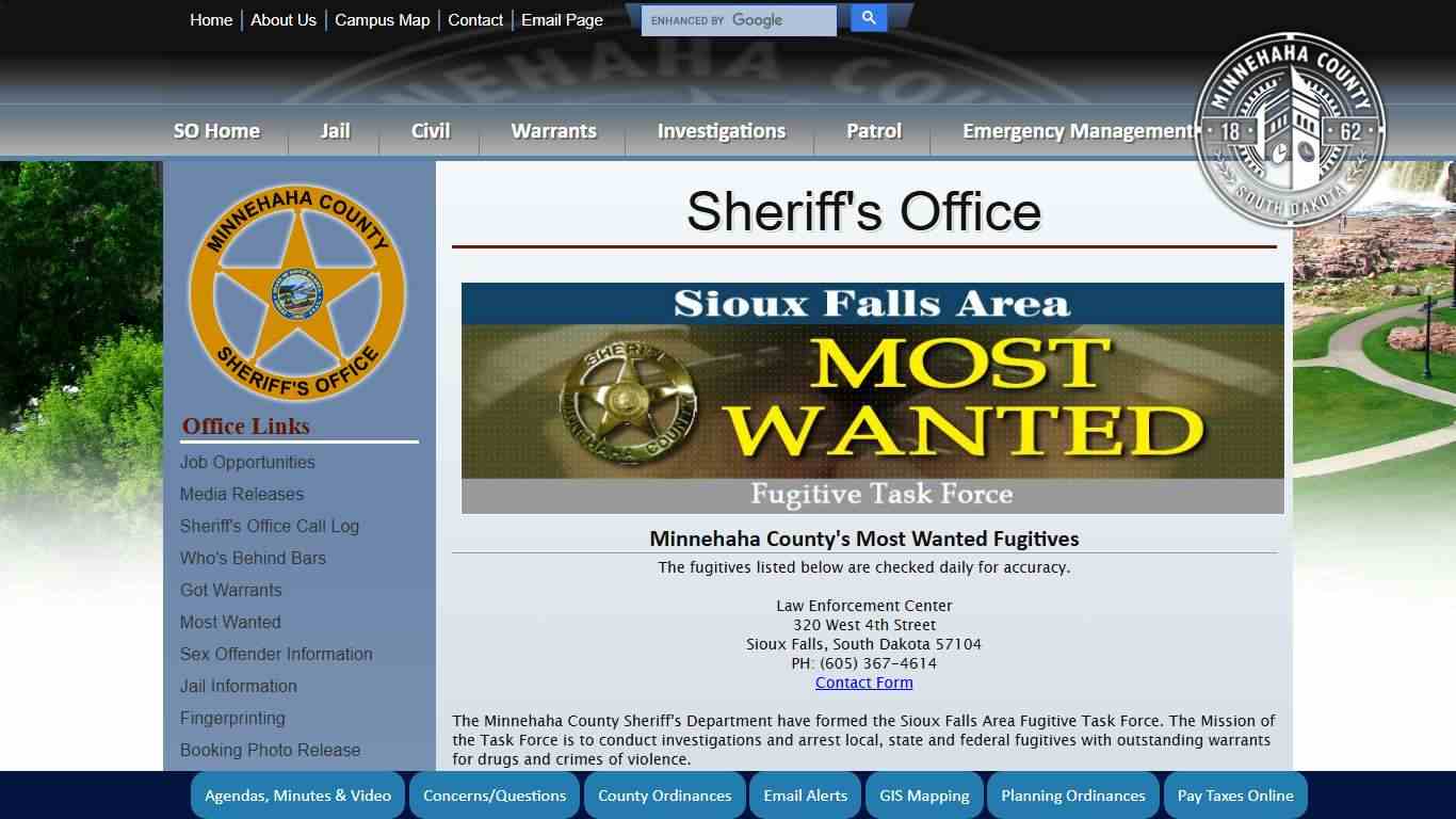 Minnehaha County, South Dakota Official Website - Sheriff's Office