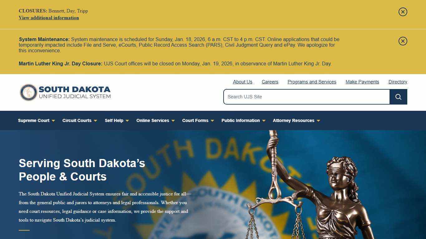 Home | South Dakota Unified Judicial System
