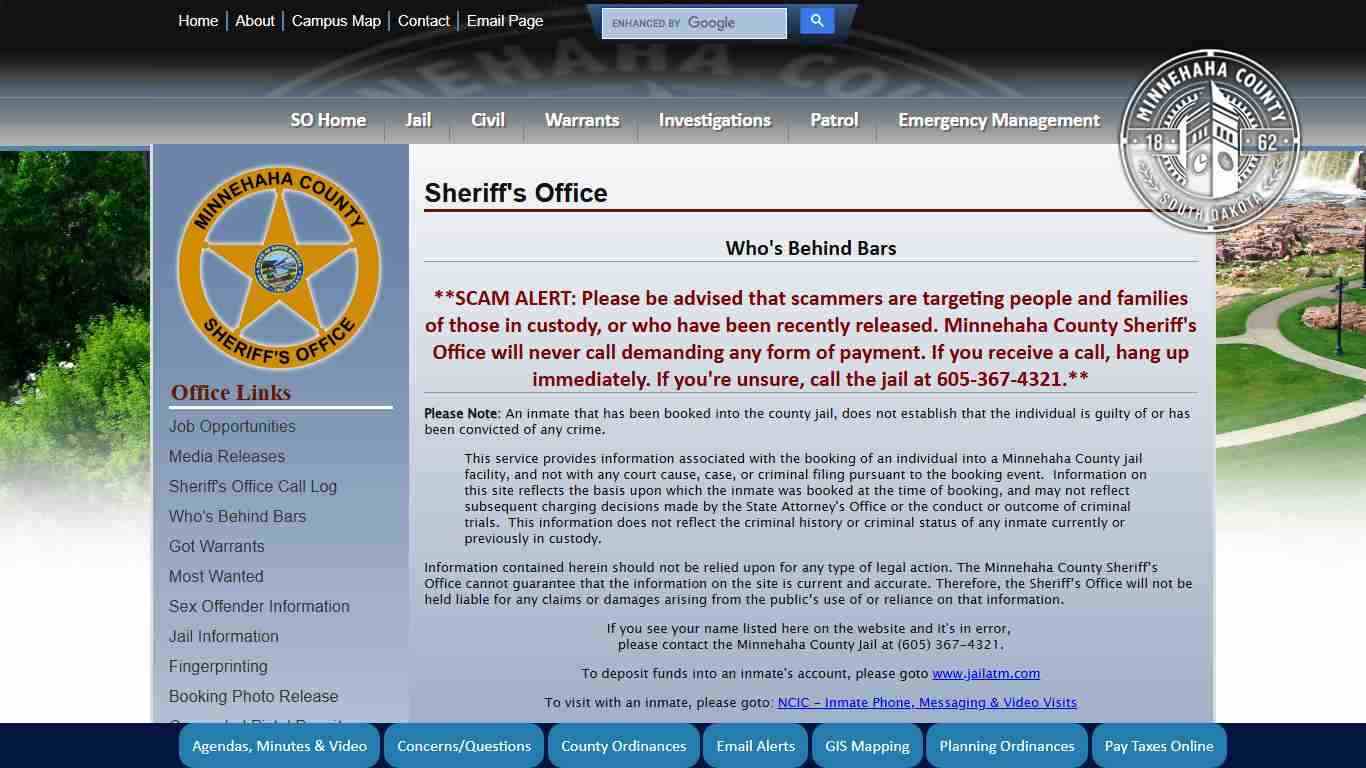 Minnehaha County, South Dakota Official Website - Sheriff's Office