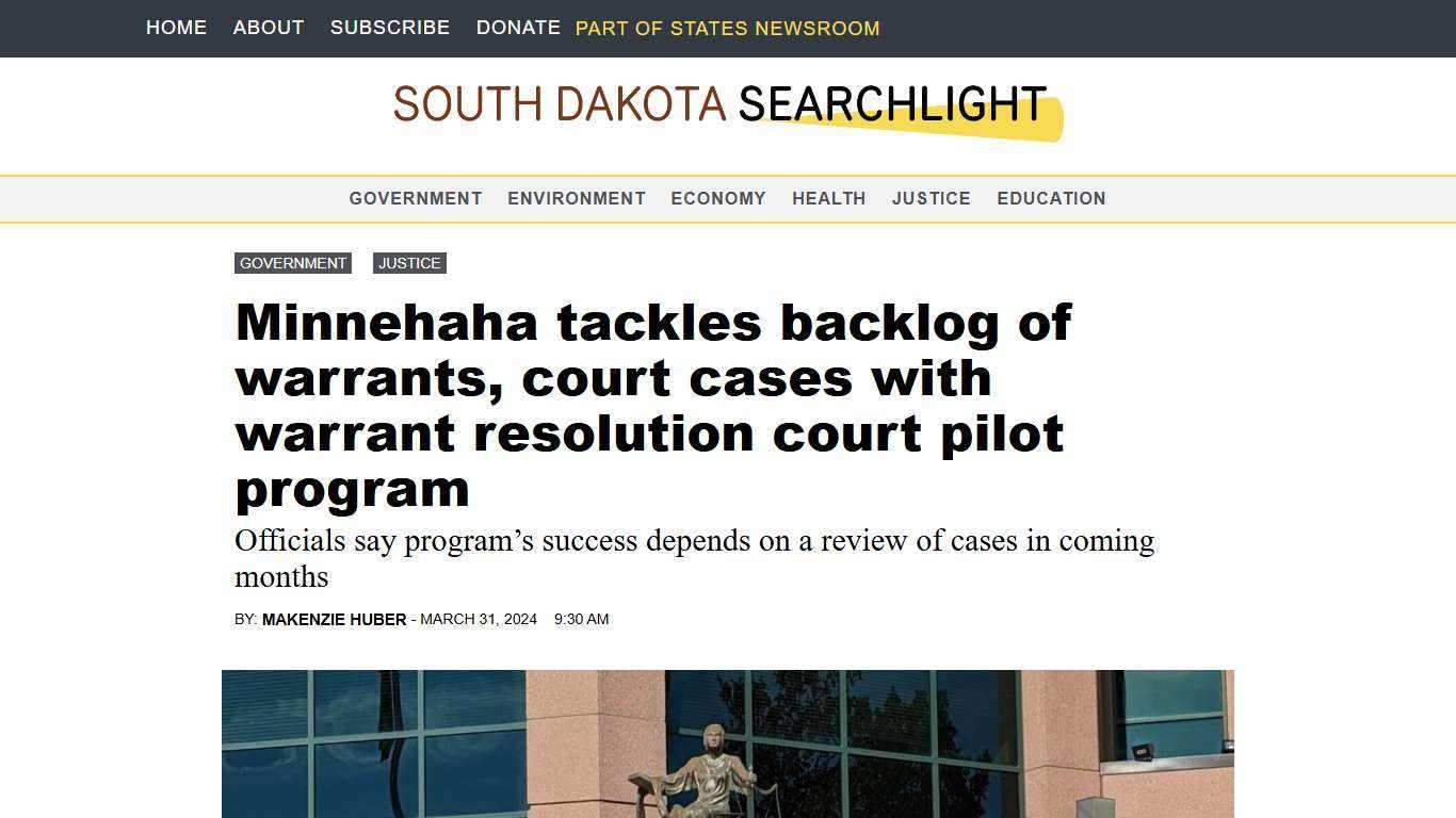 Minnehaha tackles backlog of warrants, court cases with warrant resolution court pilot program • South Dakota Searchlight